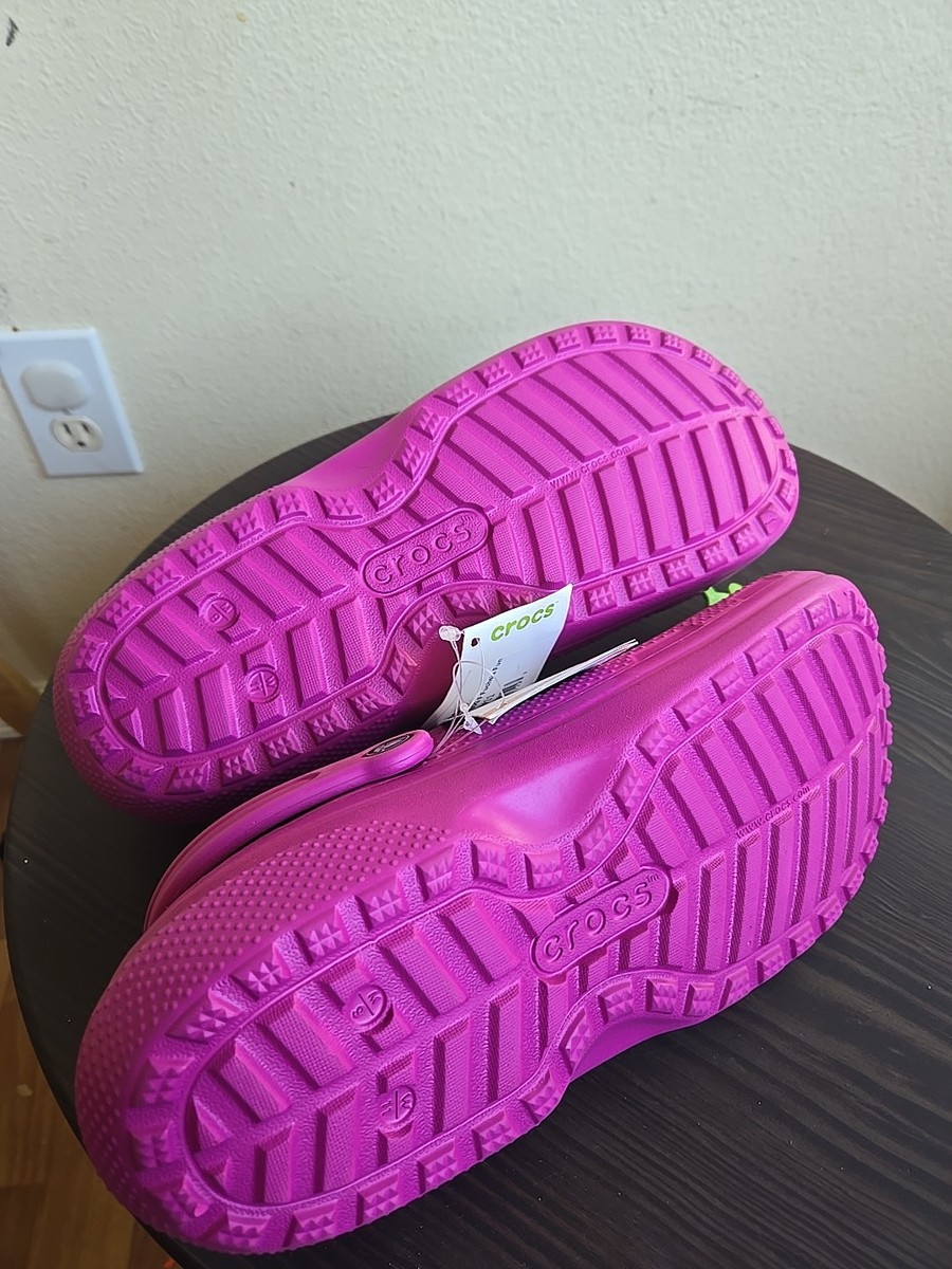 Crocs Classic Lined 203591-6SV Unisex Fuchsia PINK Fun  display picture 2