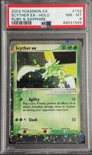 Pokemon Karte Scyther EX 102/109 Holo PSA 8 Rubin & Saphir