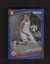 2025 Panini Prizm WNBA #131 Saniya Rivers Blue Prizms #/199