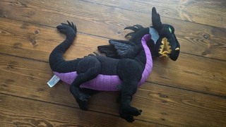 Disneyland Paris Glitter Maleficent Dragon Plush Soft Toy Sleeping Beauty
