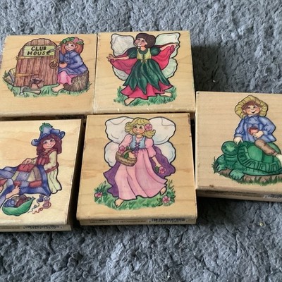 5 Pippsywoggins Little Friends Vintage Stempel von Amaco Ton & Papier