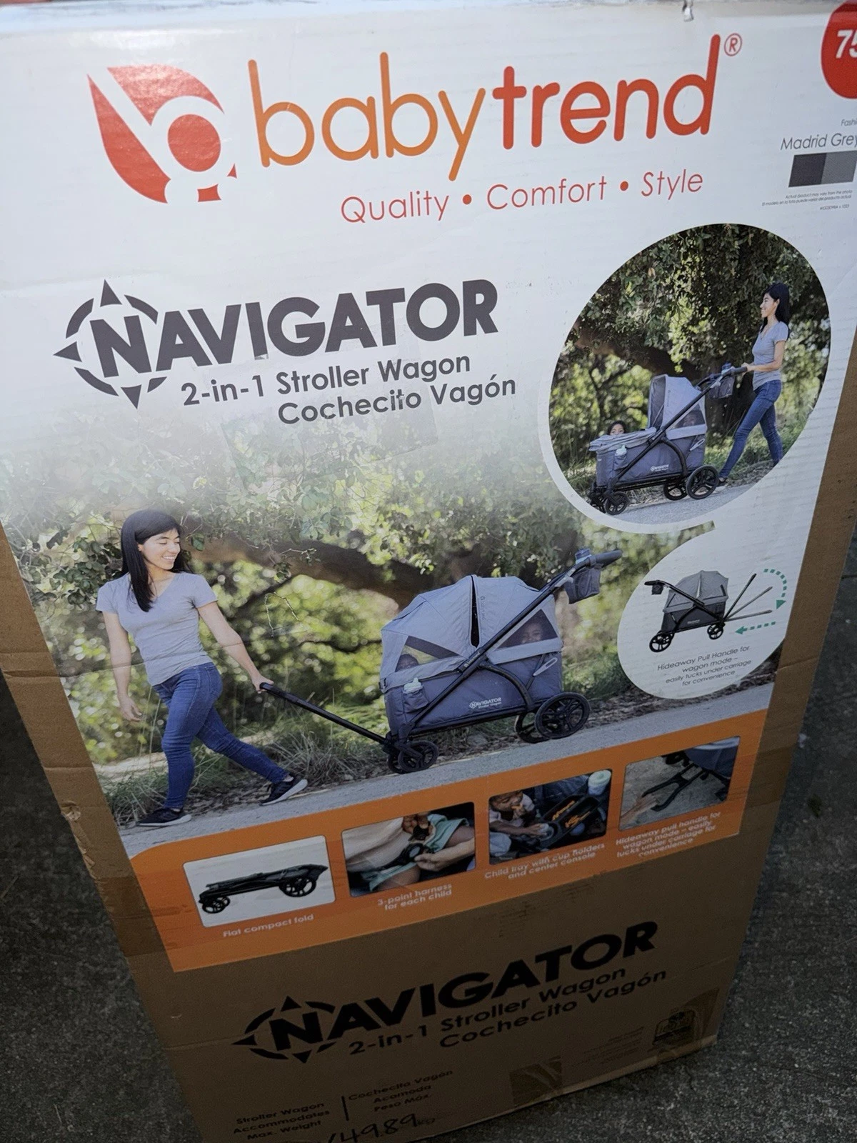 Baby Trend Navigator 2-in-1 Stroller Wagon- Madrid Gray- Brand New
Opens in a new window or tab