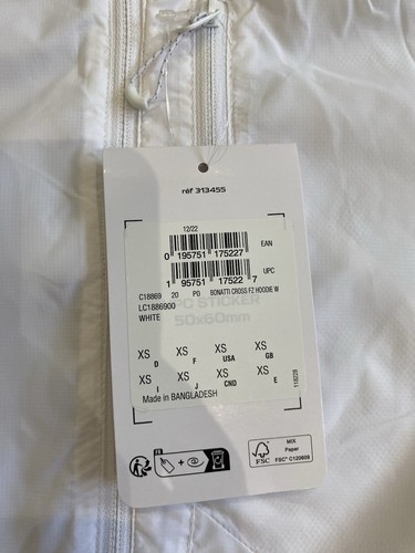 BNWT Womens Salomon Bonatti Cross Wind Running Jacket White Size XS - Picture 3 of 9