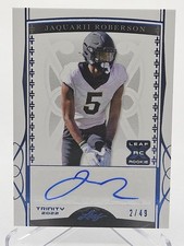 2022 Leaf Trinity Clear Blue XRC Jaquarii Roberson Autograph #2/49 Rookie RC