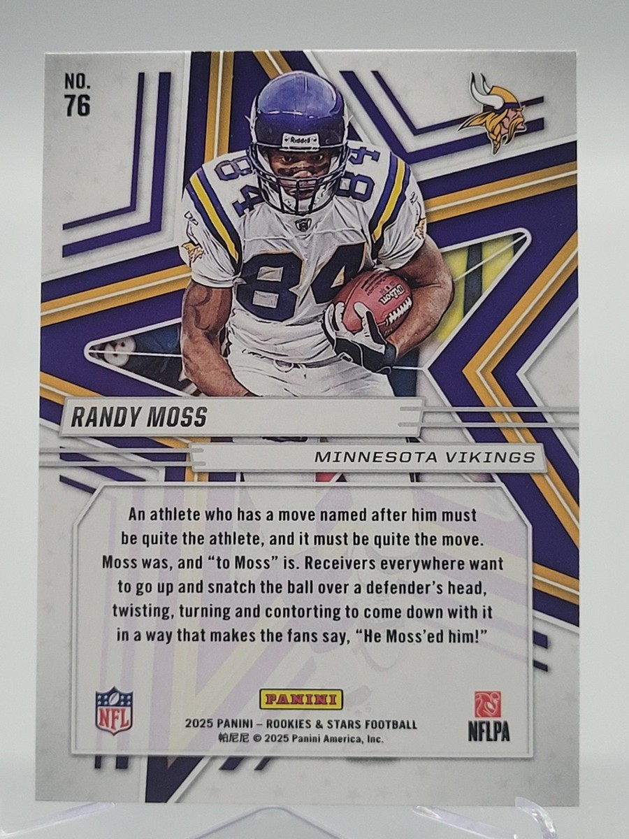 2025 ROOKIES & STARS RANDY MOSS FOOTBALL CARD VIKINGS NFL 76