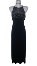 Платье Vtg 90s Womens Black Floral
