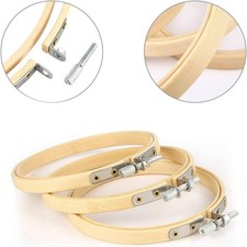 12 Pieces 4 Inch Embroidery Hoops Bamboo Circle Cross Stitch Hoop