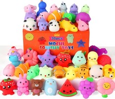 30 Pack Kawaii Squishy Toys Party Favors Kids 4-8 8-12 Mini Mochi Fidget Sensory
