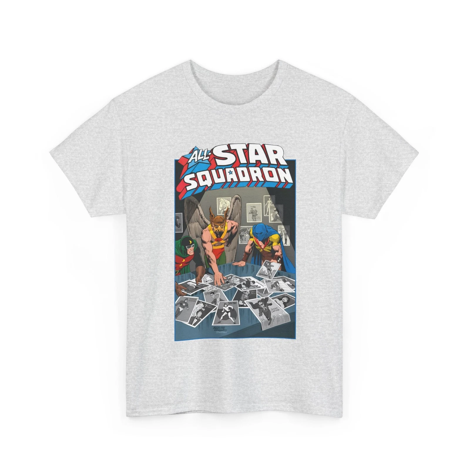 All-Star Squadron T-Shirt - Hawkman, Dr Mid-Nite, Atom - JSA Members - DC Comics