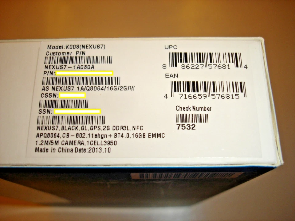 Google NEXUS 7 2013 WiFi Tablet Model K008 Schwarz + NEU & OVP + - Bild 4 von 4