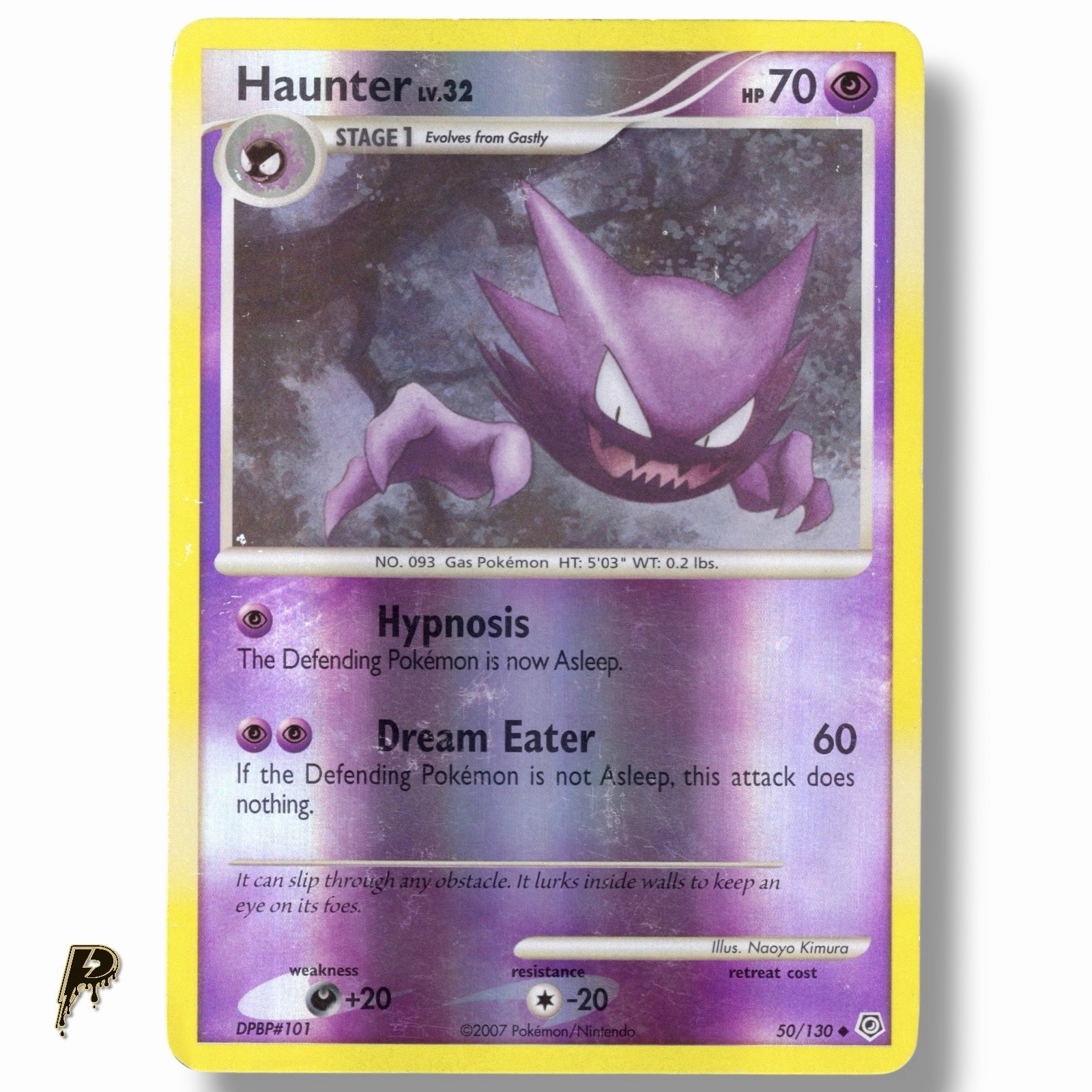 Haunter 50/130 - 2007 Diamond & Pearl Reverse Holo Pokemon Card LP