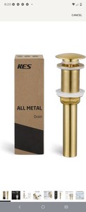 KES Gold Faster Bathroom Drain with Overflow Prevention Pop Up Drain