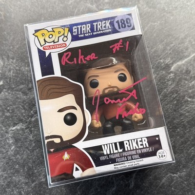 FUNKO POP! STAR TREK - NEXT GEN - RIKER - 189 - J. FRAKES AUTOGRAMM & ZERTIFIKAT
