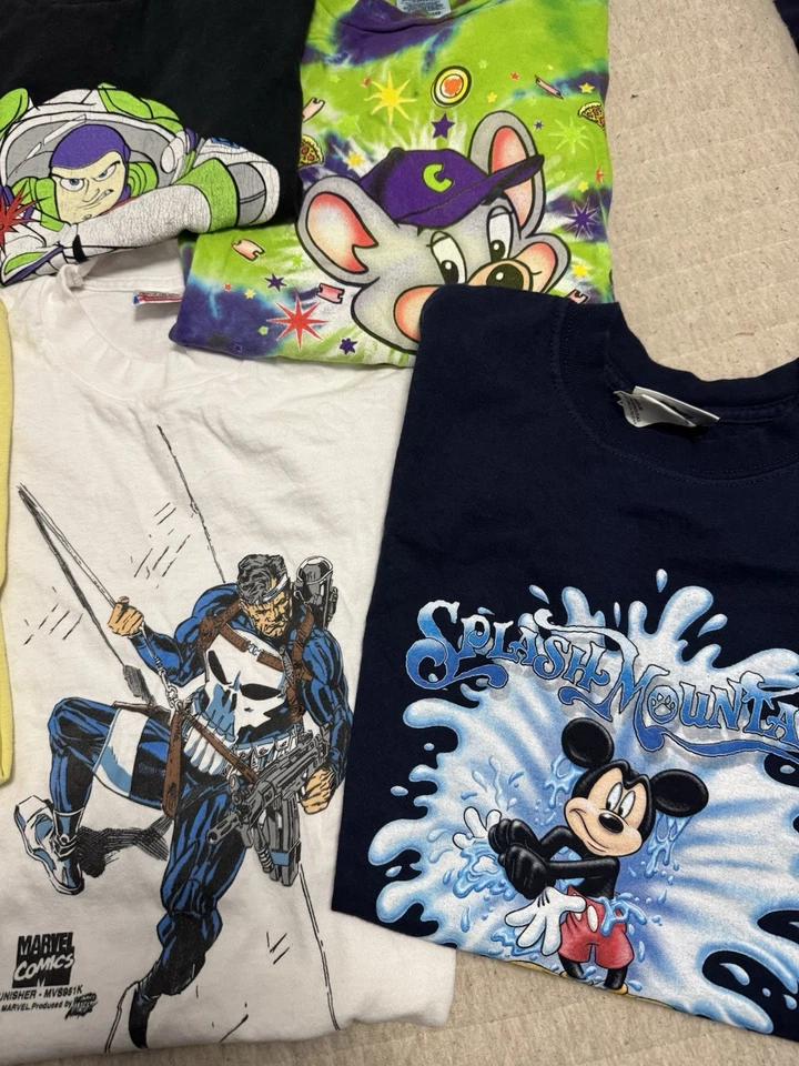 Lote de ropa vintage de los 90 extremadamente rara para jóvenes niños WWF MARVEL NINJA TURTLES  Foto 4 de 4