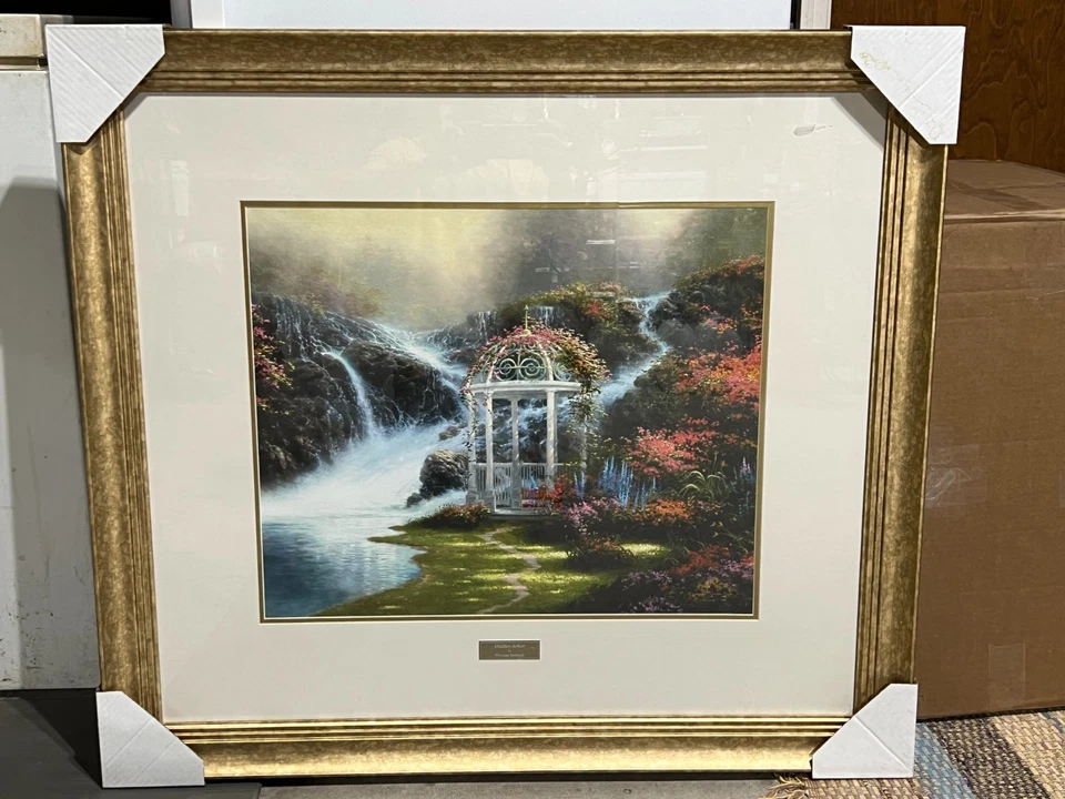 Cuadro Thomas Kinkade Hidden Arbor año 1994 impresión 35x39 20x24 Foto 2 de 4