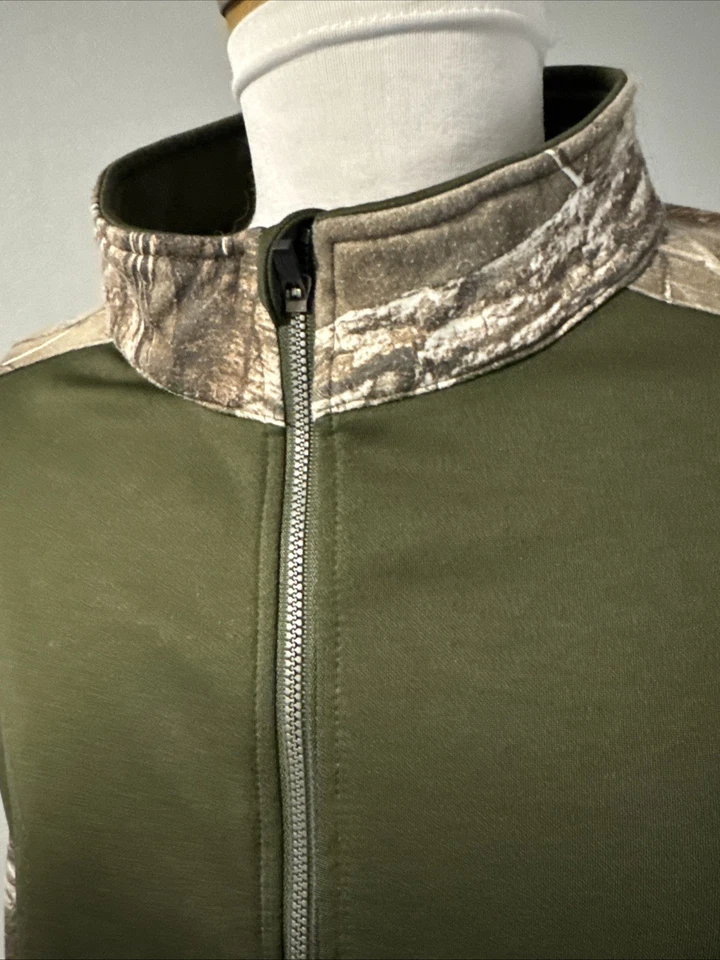 Browning Mens Green & Camo 1/3 Zip Hunting Fleece-Lined Pullover Sz XL - Image 2 of 4