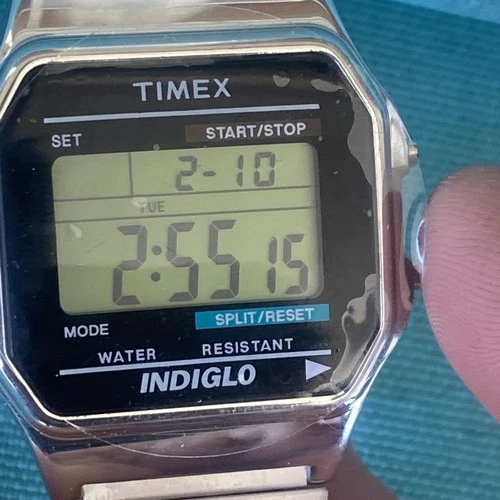 Vintage Timex Indiglo 34mm Watch NEW in Plastic Runs