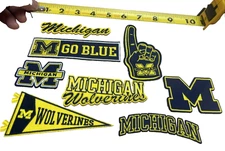 (8) University Of Michigan Wolverines Embroidered Iron On Patches Patches