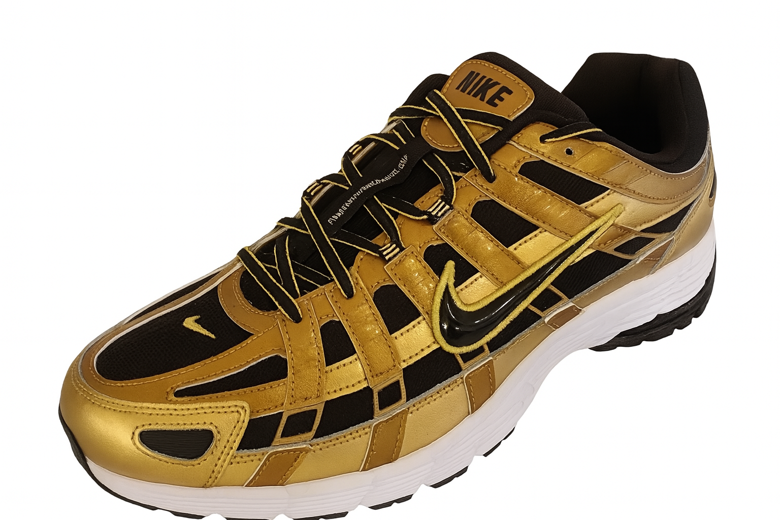 Nike P-6000 Black Gold Mens Running Shoes Size 15 No Box