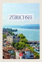 Holzschild 30X20 Cm Schweiz ZüRichsee Wald Stadt Gebirge Bildmotiv Reisemotiv Ab