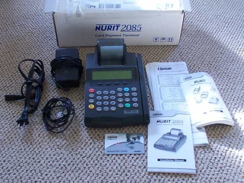 LIPMAN NURIT 2085, NOS 7.30 Credit Card pymt terminal, no contract, machine only