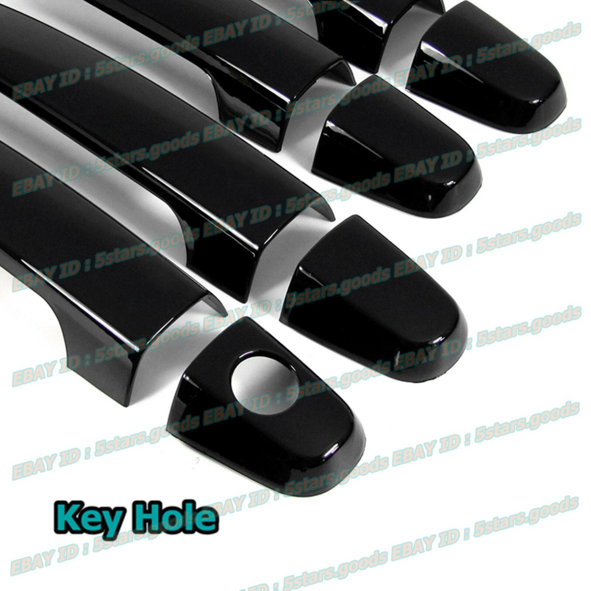 Glossy Carbon Fiber Style Door Handle Covers For Toyota RAV4 2006-2012 (5-Piece Set)