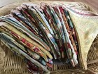 Handmade Double Sided Bunting 50 Flags Approx 10m  - Mixed Reds/golds Moroccan