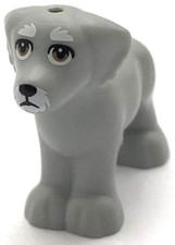 Lego New Light Bluish Gray Dog Friends Shaggy Fur Ears and Tail Part