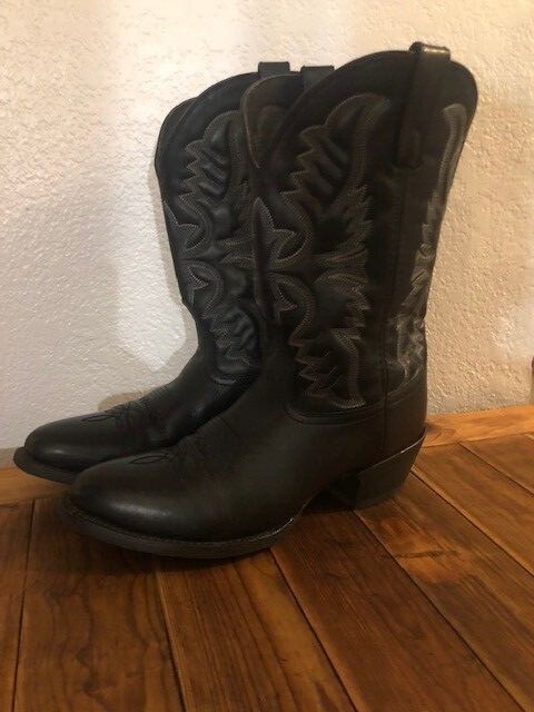 Bottes Western Laredo Pour Homme Taille 10M - Cuir Souple, Couleur Beige - Occasion (déjà Portées)
