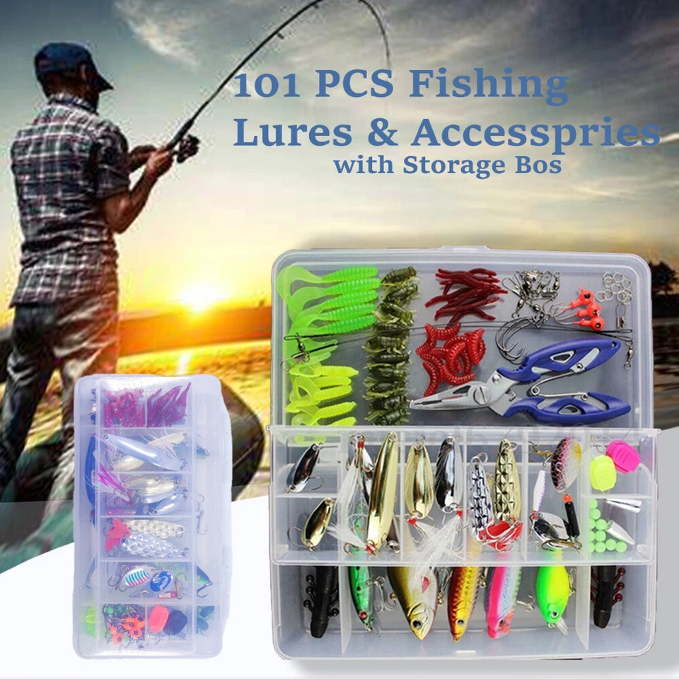 Fishdream Angelköder Set 101 Teile Kunstköderset Angelzubehör Wobbler Blinker DE - Bild 2 von 4