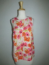 Ann Taylor LOFT Size XS Floral Print Sleeveless Shell Top  