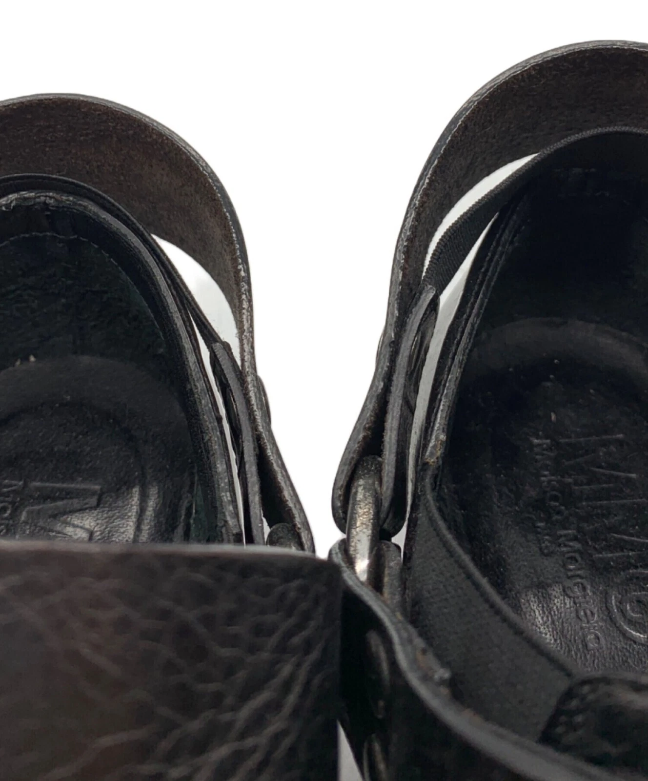 MM6 Maison Margiela Western scarpe pelle uomo nere taglia 38 (US:5) usate Giappone