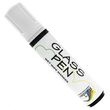 Glass Pen Liquid Paint Marker: Glass Writing Pens Erasable Ink - 15mm Tip White