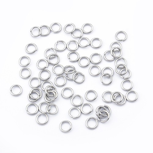 500Pcs Stainless Steel 5mm Open Single Loops Jump Rings & Split Ring DIY Jewelry - Picture 5 of 7