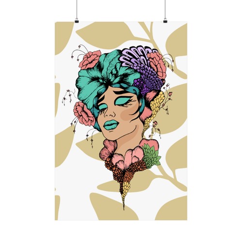 Lady in Bloom Premium Matte Vertical Posters - Picture 3 of 31