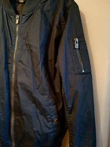 BUFFALO by DAVID BITTON Navy Blue Windbreaker Pilots Jacket womens M Full Zip up - Picture 2 of 7