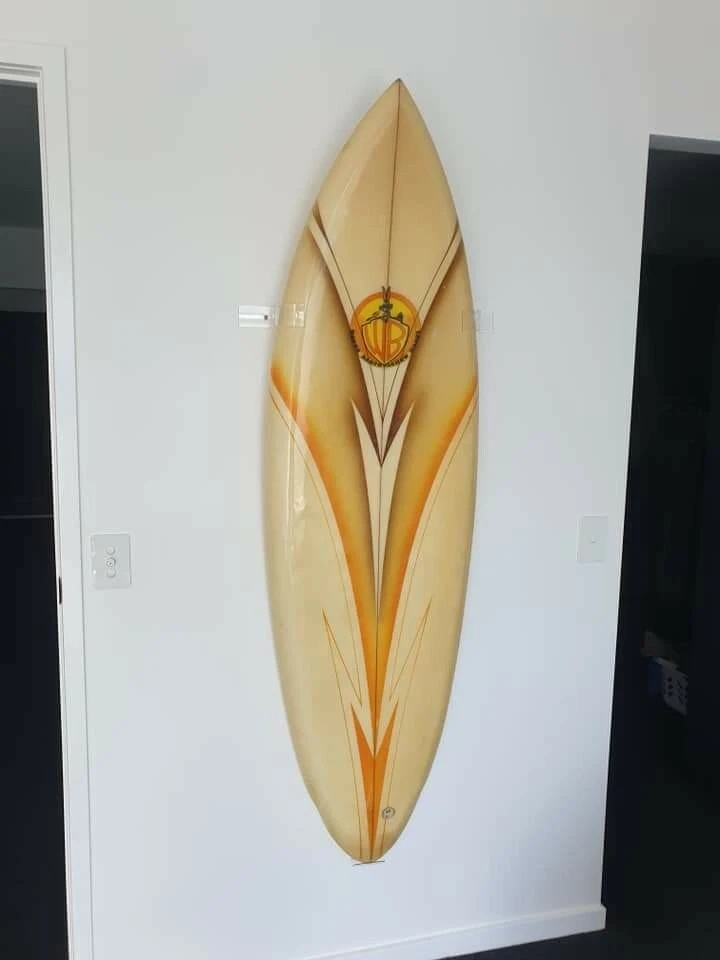 Surfboard Display Racks Clear Transparent Vintage Board Artistic Paint 2xPACK   - Image 3 of 4