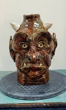 Southern Folk Art Troll Face Jug By Melissa Herman