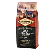 Carnilove Adult Dog Food Large Bag 12KG - Lamb & Wild Boar - Grain Free