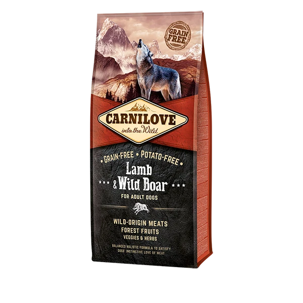 Carnilove Adult Hundefutter großer Beutel 12 kg - Lamm & Wildschwein - getreidefrei