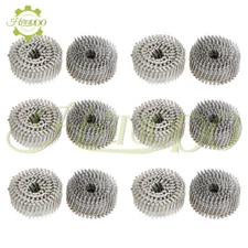 3600Pcs 1-3/4” ×.09” Ring Shank Stainless Steel Siding Nails 15 Degree Wire Coil