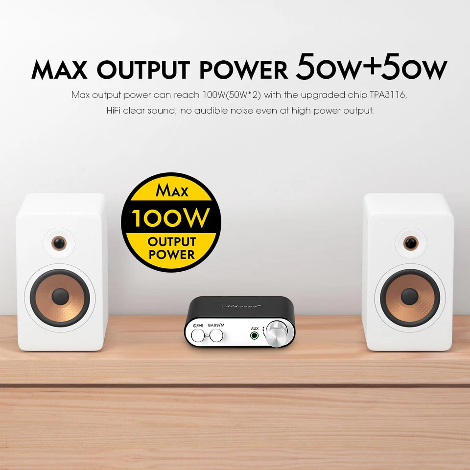 Nobsound Bluetooth Mini Digital Power Amplifier Stereo Audio Amp NO POWER SUPPLY - Image 4 of 4