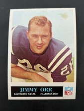1965 Philadelphia #9 Jimmy Orr  HOF Baltimore Colts  EXMT-NM (Stain)