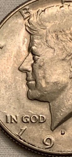 1974 Kennedy Half Dollars (Lot of 5), Circulated - 4 with D / 1 No Mint Mark - Picture 7 of 8