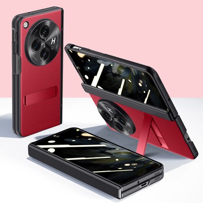 For OnePlus Open Hinge Case Kickstand Built-in HD Clear Screen Protector Cover**