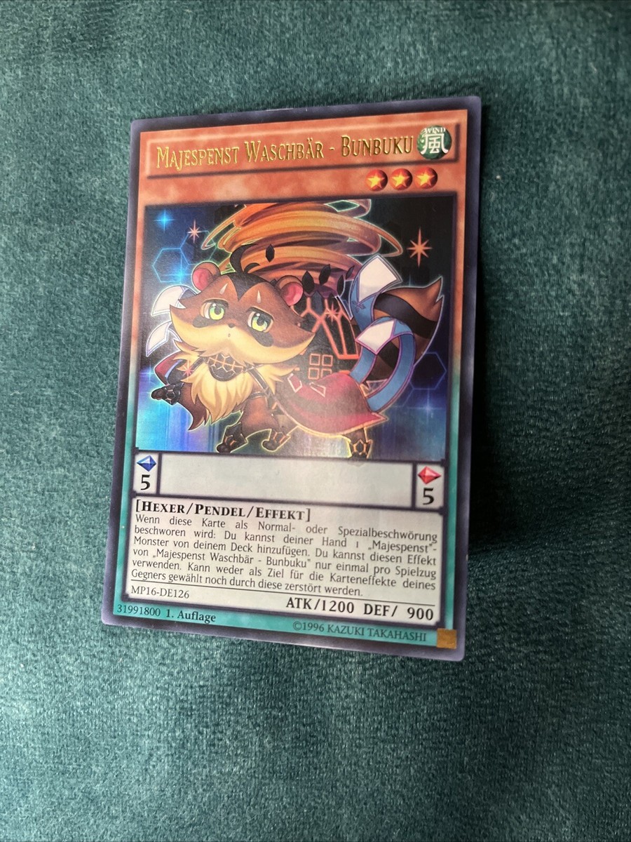 GERMAN Yugioh YGO Majespecter Raccoon - Bunbuku Ultra Rare NM 1st ed | eBay