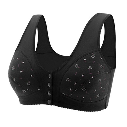 Wire Free No Pads Nursing Bra Plus Size Flower Print Bras Simple Convenient - Picture 6 of 22