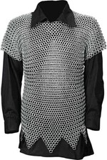 Aluminium Chainmail Shirt Half Sleeve Zig-Zag Design Fantasy Armor LARP Cosplay