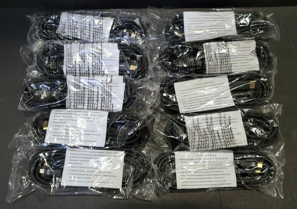 Lot of 10 AmazonBasics Mini DisplayPort to HDMI Display Adapter Cable - 10 Feet