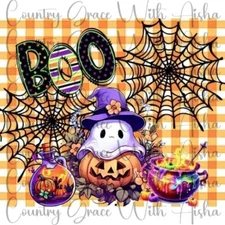 20oz Skinny Tumbler Sublimation Transfer Halloween Boo Ghost Ready To Press